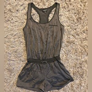 bebe Olive Green Racerback Romper
